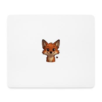 Happy Fox – clever & charming - Mouse Pad (horizontal) - white - Front