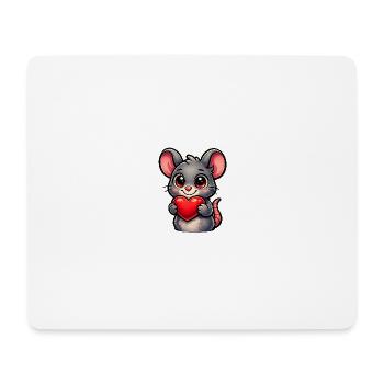 Cute Mouse - Mouse Pad (horizontal) - white - Front