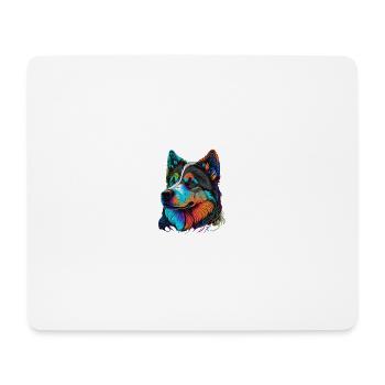 JOLI HUSKY - Tapis de souris (format paysage) - blanc - Devant