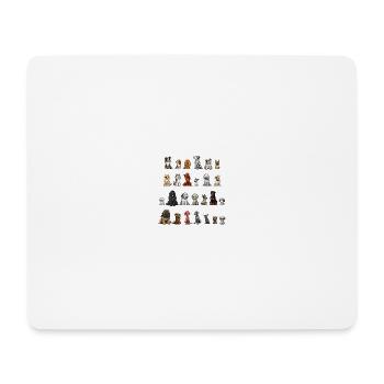 Alphabet canin - Tapis de souris (format paysage) - blanc - Devant