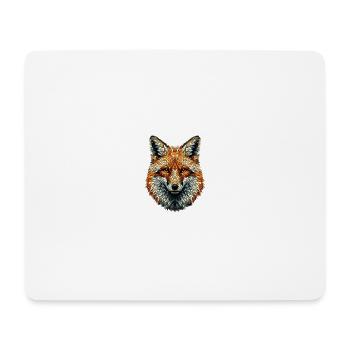 Fuchs im Mosaik-Stil - Mousepad (Querformat) - Weiß - Vorne