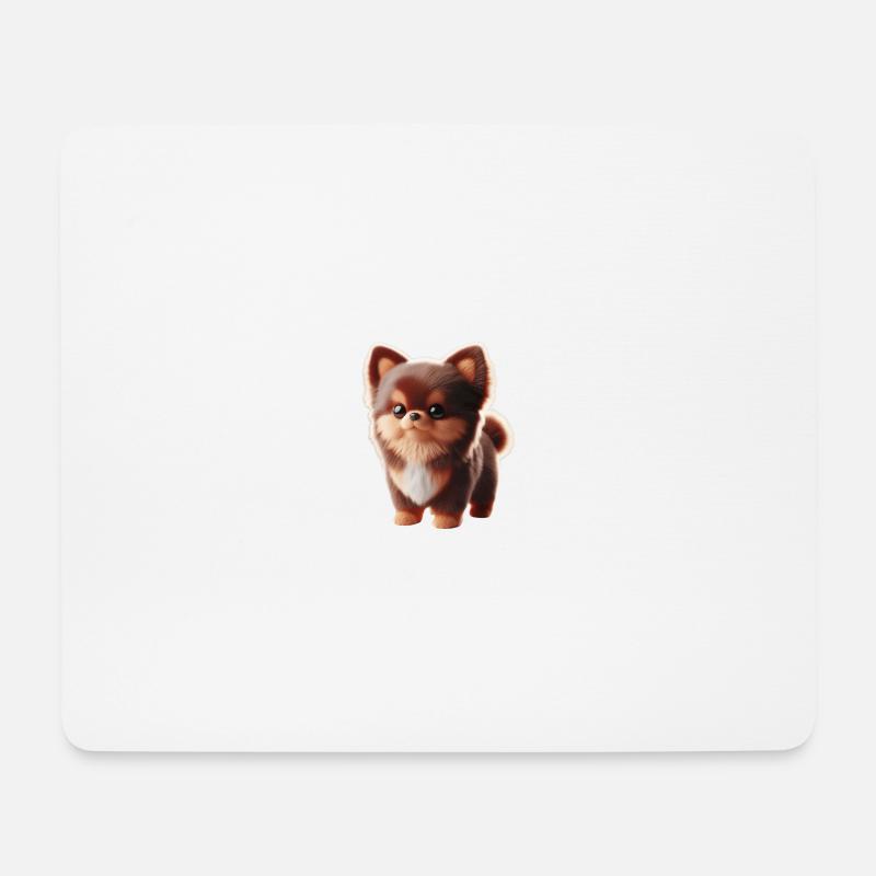 Süßer kleiner Hund - Mousepad (Querformat) - Weiß