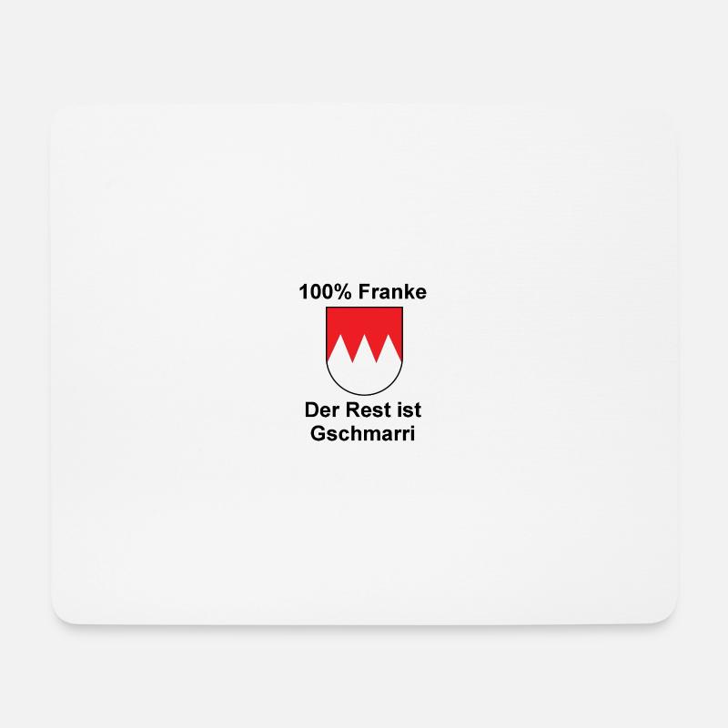 100% Franke - Der Rest ist Gschmarri - Mousepad (Querformat) - Weiß