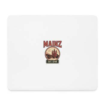 Mainz Skyline-Vintage City Design - Mouse Pad (horizontal) - white - Front