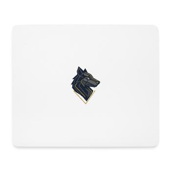 Geometric Wolf Emblem - Mouse Pad (horizontal) - white - Front