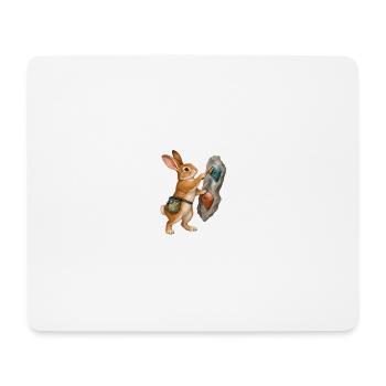 Hase bürstet einen Klettergriff - Mousepad (Querformat) - Weiß - Vorne