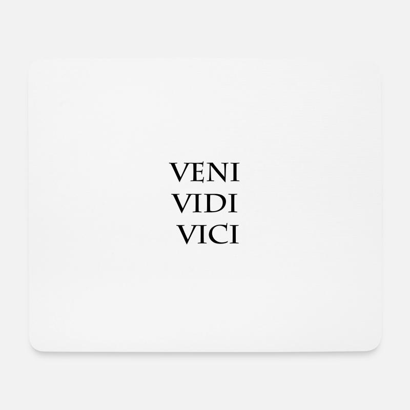 Veni Vidi Vici – Lateinischer Sieg Zitat Typografie - Mousepad (Querformat) - Weiß
