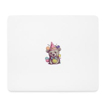 Ours de fête - Tapis de souris (format paysage) - blanc - Devant