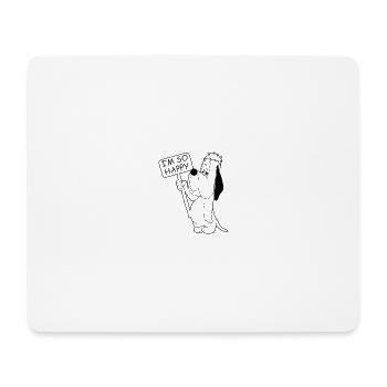 Happy - Tapis de souris (format paysage) - blanc - Devant