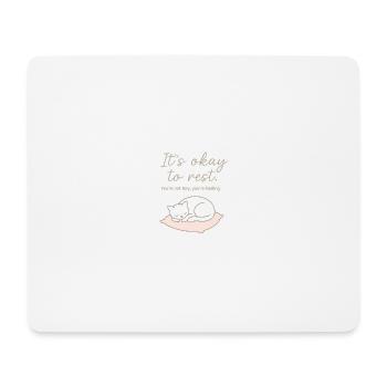Il n’y a pas de mal à se reposer – prendre soin de soi et se reposer - Tapis de souris (format paysage) - blanc - Devant
