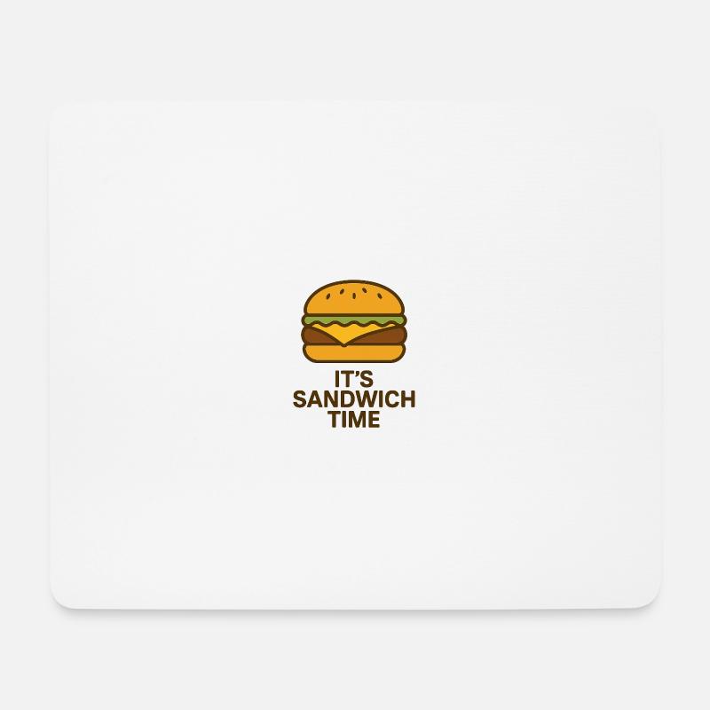 It´s Sandwich Time Motivational Design - Mousepad (Querformat) - Weiß
