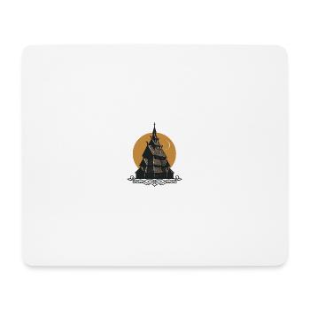 Mystical Stave Church – Nordic Landmark - Mouse Pad (horizontal) - white - Front