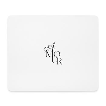 Elegantes Monogramm Amour  - Mousepad (Querformat) - Weiß - Vorne