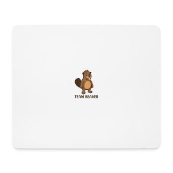 Team Beaver - Mousepad (Querformat) - Weiß - Vorne
