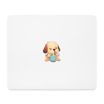 Chien de café - Tapis de souris (format paysage) - blanc - Devant