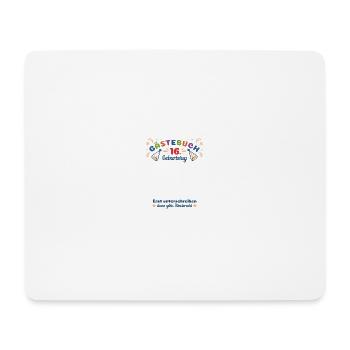 Gästebuch 16 Geburtstag Kindersekt - Mousepad (Querformat) - Weiß - Vorne
