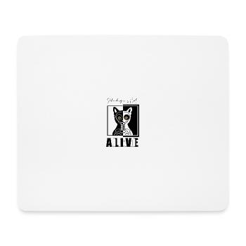 Schrödinger's Cat Dead and Alive - Mousepad (Querformat) - Weiß - Vorne