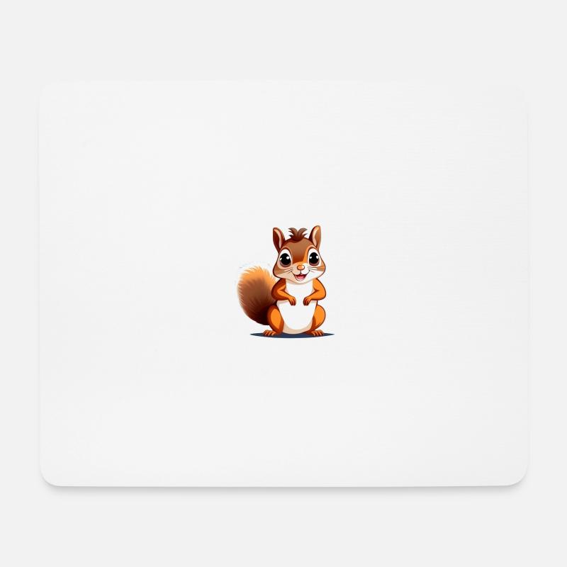 Eichhörnchen - Mousepad (Querformat) - Weiß