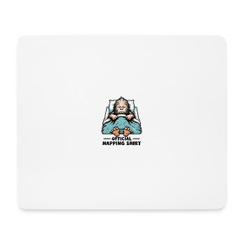 Chemise de sieste officielle - Tapis de souris (format paysage) - blanc - Devant