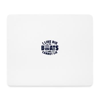 J’aime les gros bateaux et je ne peux pas mentir - Tapis de souris (format paysage) - blanc - Devant