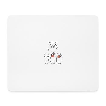 Tangled Cat Stone Paper Scissors - Mouse Pad (horizontal) - white - Front