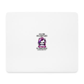 Get out of my way, you unnecessary social contact - Mouse Pad (horizontal) - white - Front