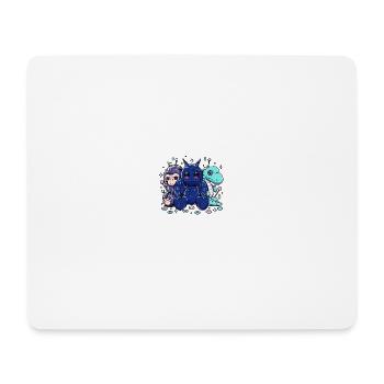 Kawaii Pastel Goth Cryptids - Mouse Pad (horizontal) - white - Front