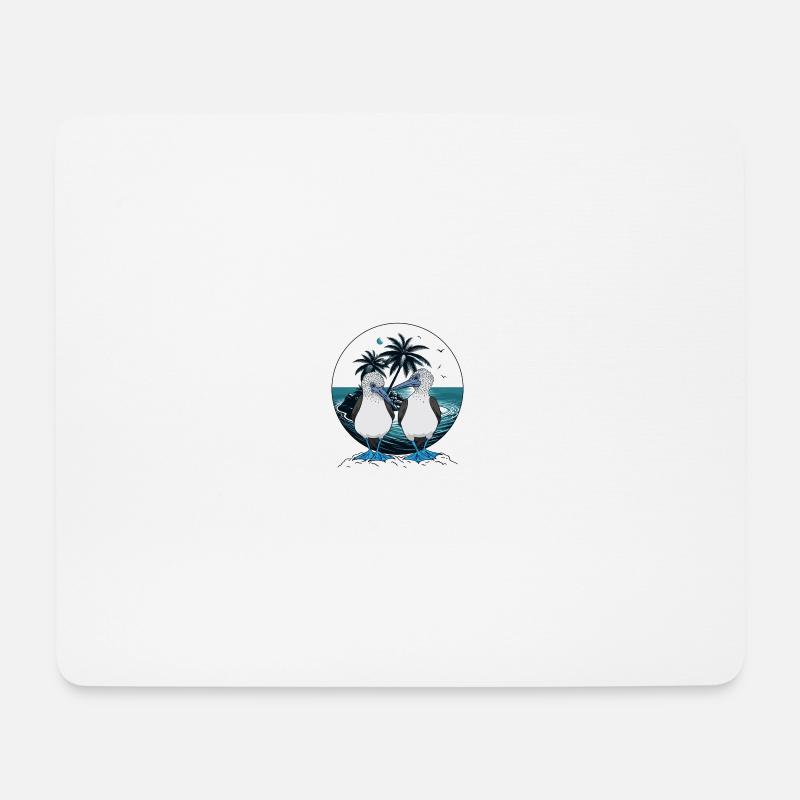 Galapagos Blaufußtölpel - Mousepad (Querformat) - Weiß