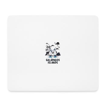 Îles Galápagos - Tapis de souris (format paysage) - blanc - Devant