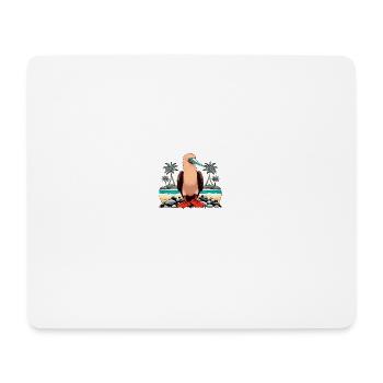 Fou à pieds rouges - Tapis de souris (format paysage) - blanc - Devant