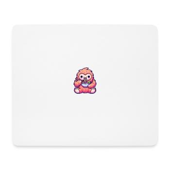 Bol de nouilles japonaises Kawaii Ramen Bigfoot - Tapis de souris (format paysage) - blanc - Devant