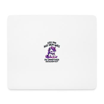 Geh Mir Aus Dem Weg Du Unnötiger Sozialkontakt - Mousepad (Querformat) - Weiß - Vorne