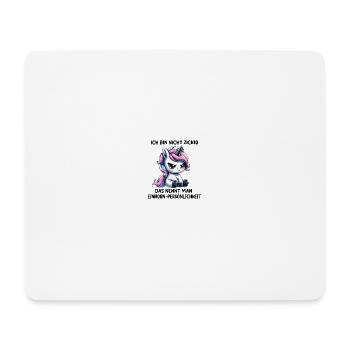 Einhorn Persönlichkeit - Mousepad (Querformat) - Weiß - Vorne