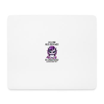 Get out of my way, you unnecessary social contact - Mouse Pad (horizontal) - white - Front