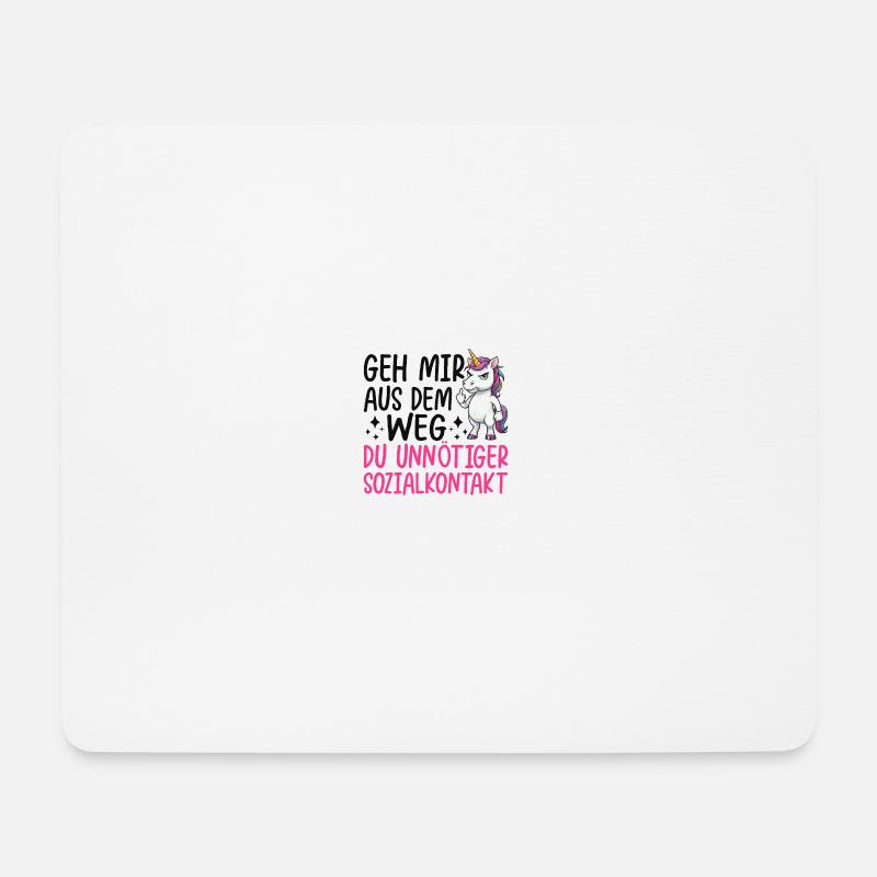 Geh Mir Aus Dem Weg Du Unnötiger Sozialkontakt - Mousepad (Querformat) - Weiß