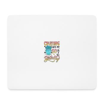 Cruising Into My 50th Birthday - Mousepad (Querformat) - Weiß - Vorne