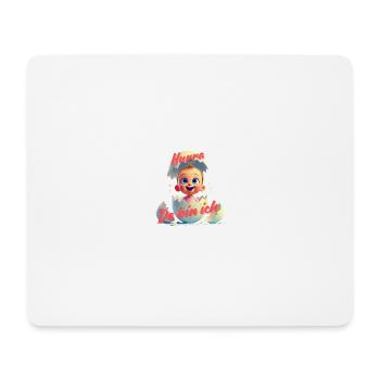 Hurra - Da bin da / Mädchen - Mousepad (Querformat) - Weiß - Vorne
