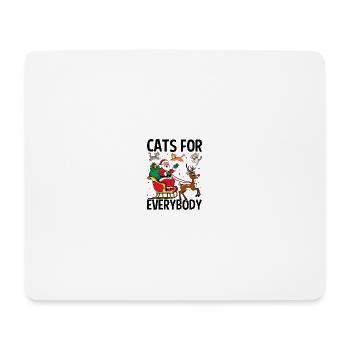 Des chats pour tout le monde - Tapis de souris (format paysage) - blanc - Devant