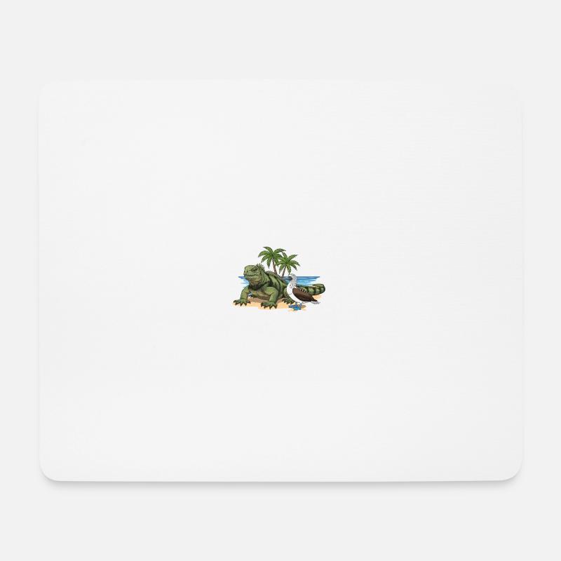 Blaufußtölpel Meeresleguan - Mousepad (Querformat) - Weiß