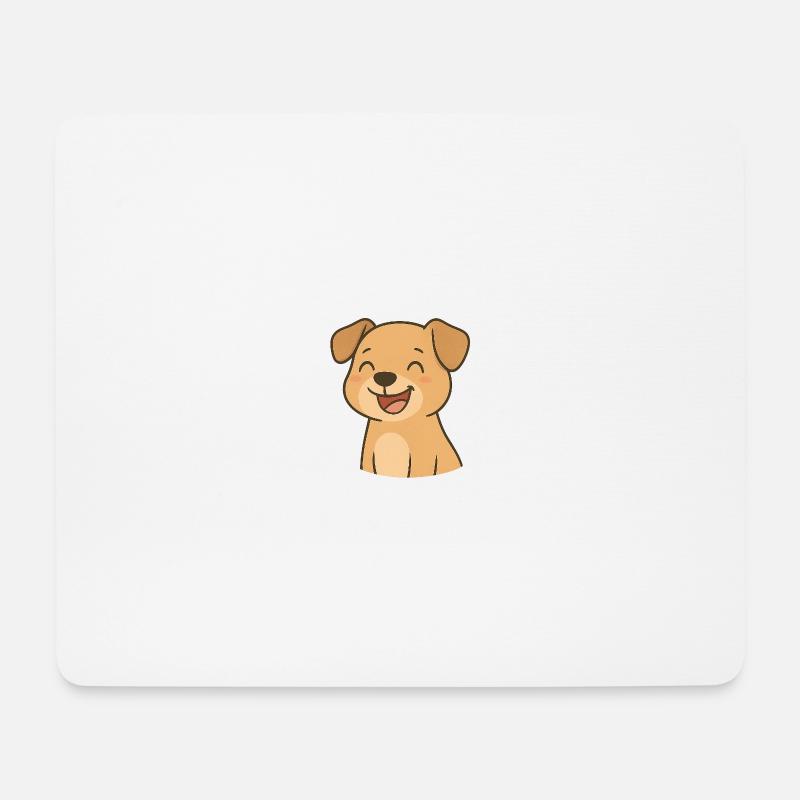 Lachender_Hund - Mouse Pad (horizontal) - white