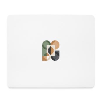 Geometric Yin Yang Circle Art - Mouse Pad (horizontal) - white - Front