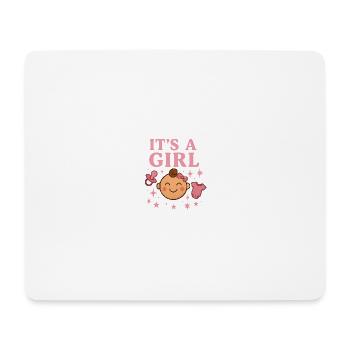 It's a Girl — Baby Happiness Pink - Mouse Pad (horizontal) - white - Front