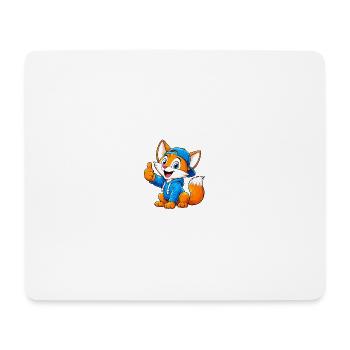 20_Miofox_Baby - Mousepad (Querformat) - Weiß - Vorne