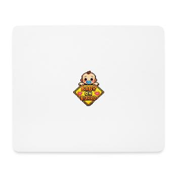 Pixel Baby On Board Schild - Mousepad (Querformat) - Weiß - Vorne