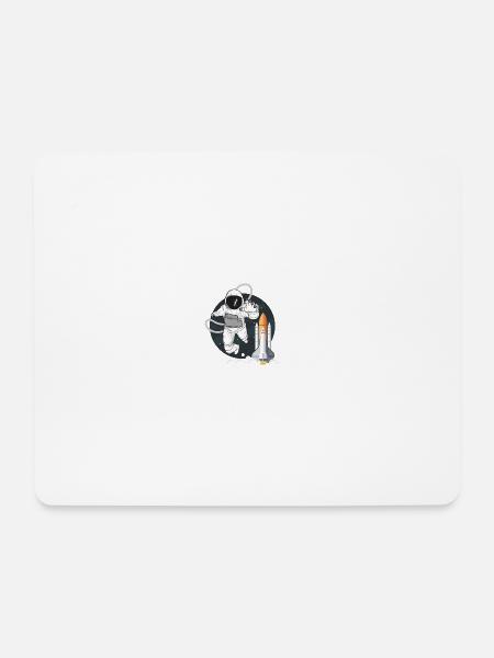 Astronaut im Weltraum - Mousepad (Querformat) - Weiß