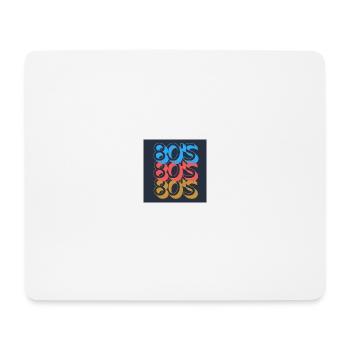 80's Blue, Red and Yellow - Mouse Pad (horizontal) - white - Front