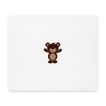 Freundlicher Kuschelteddy - Mousepad (Querformat) - Weiß - Vorne