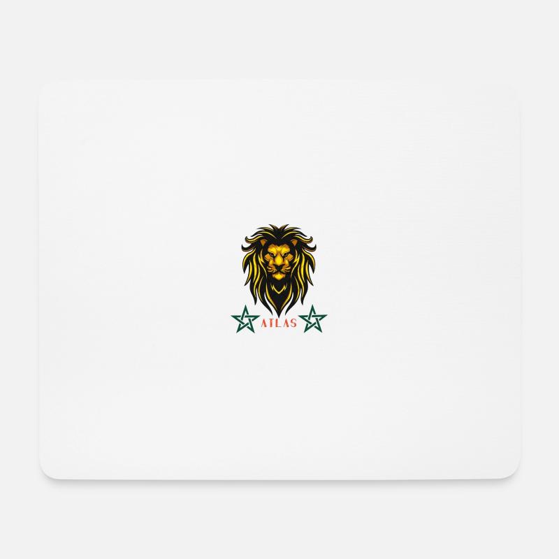 Löwe - Mousepad (Querformat) - Weiß