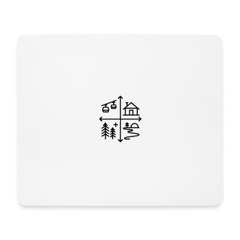 Sports d’hiver - Tapis de souris (format paysage) - blanc - Devant