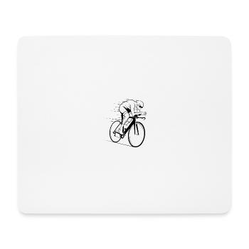 Radfahrer - Mousepad (Querformat) - Weiß - Vorne